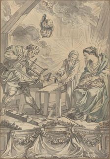 The Holy Family in the Carpenter's Shop, c. 1755. Creator: Charles Eisen
