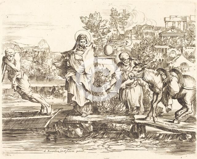 The Holy Family Preparing to Embark. Creator: Sébastien Bourdon.