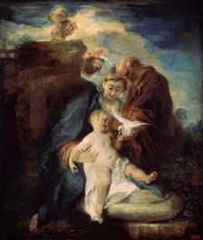 The Holy Family (Rest on the Flight into Egypt) 1719. Artist: Jean-Antoine Watteau