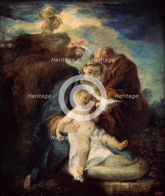 'The Holy Family (Rest on the Flight into Egypt)', 1719.  Artist: Jean-Antoine Watteau