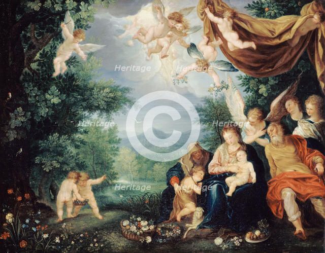 The Holy Family rest on the Flight into Egypt, between 1580 and 1620. Creator: Unknown.