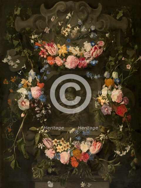 The Holy Family Surrounded by a Garland of Flowers. Creator: Jacob Denys.