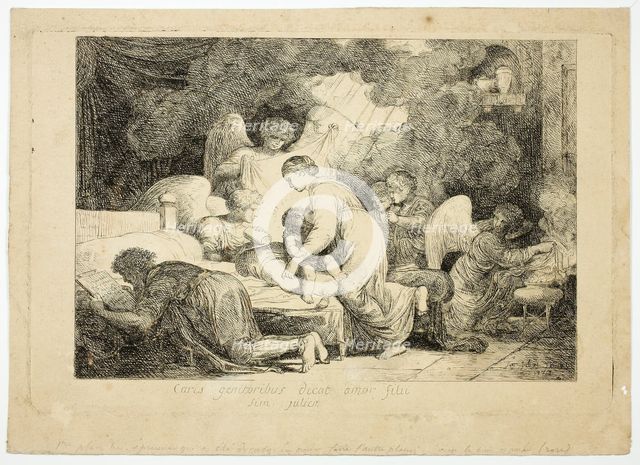 The Holy Family Served by Angels, 1773. Creator: Simon Julien.