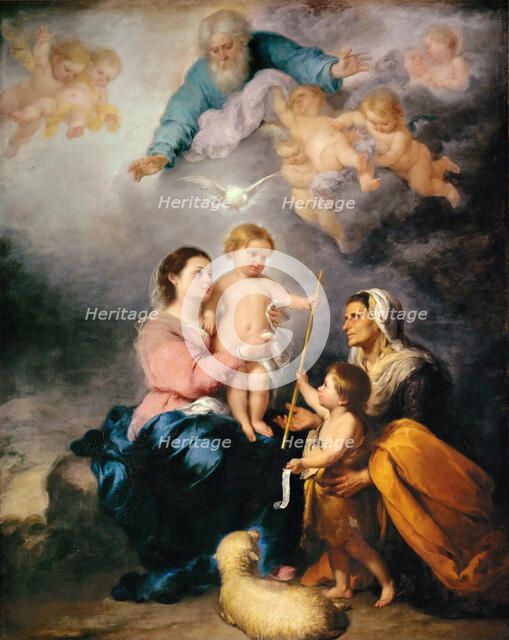 The Holy Family (The Virgin of Seville). Artist: Murillo, Bartolomé Estebàn (1617-1682)
