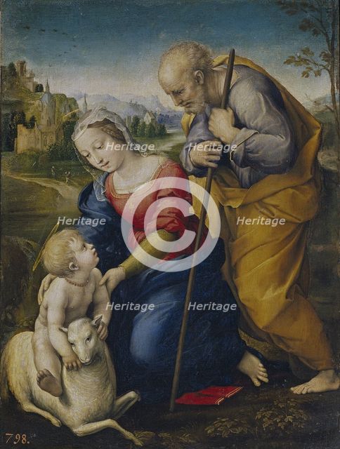 The Holy Family with a Lamb, 1507. Artist: Raphael (1483-1520)