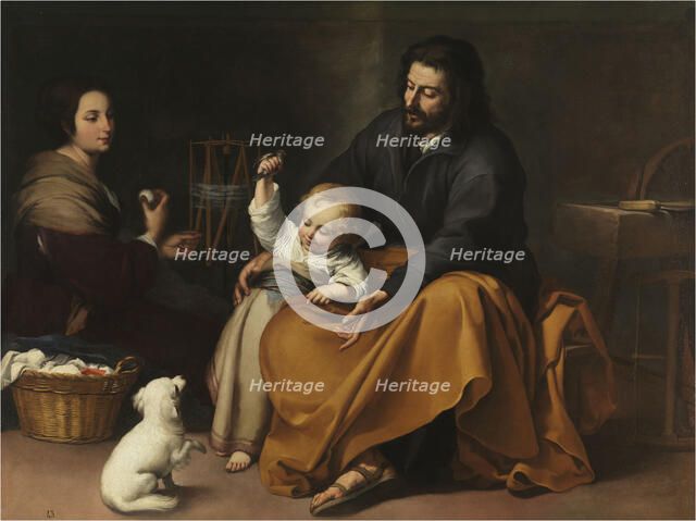 The Holy Family with a Little Bird, c. 1650. Creator: Murillo, Bartolomé Estebàn (1617-1682).