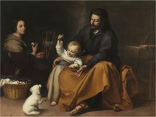 The Holy Family with a Little Bird, c. 1650. Creator: Murillo, Bartolomé Estebàn (1617-1682)
