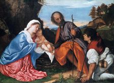 The Holy Family with a Shepherd c1510. Artist: Titian