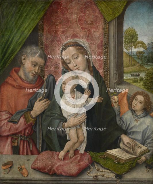 The Holy Family with an Angel, 1500. Creator: Master of 1499.