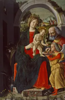 The Holy Family with an Angel, c1485. Creator: Baldassare d'Este