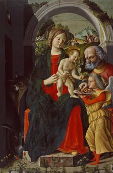 The Holy Family with an Angel, c1485. Creator: Baldassare d'Este