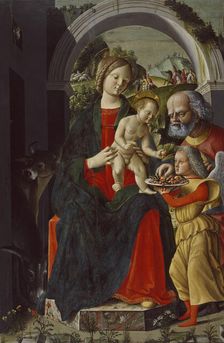 The Holy Family with an Angel, c1485. Creator: Baldassare d'Este