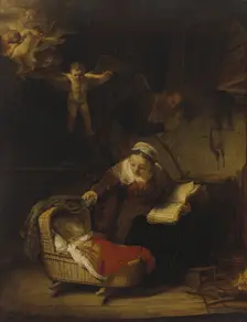 The Holy Family with Angels, 1645. Creator: Rembrandt Harmensz van Rijn