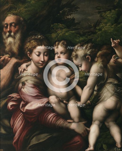 The Holy Family with Angels. Artist: Parmigianino (1503-1540)