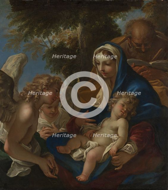 The Holy Family with Angels, ca. 1700. Creator: Sebastiano Ricci.
