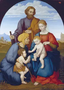 The Holy Family with Elizabeth and Saint John the Baptist as a Boy, 1819. Creator: Johann David Passavant
