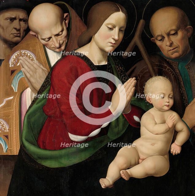 The Holy Family with Four Saints and a Female Donor, c. 1510. Creator: Antonio Rimpacta.