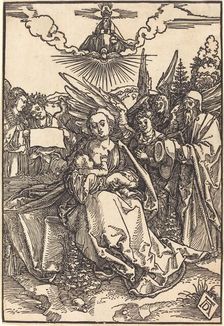 The Holy Family with Five Angels, in or before 1505. Creator: Albrecht Durer