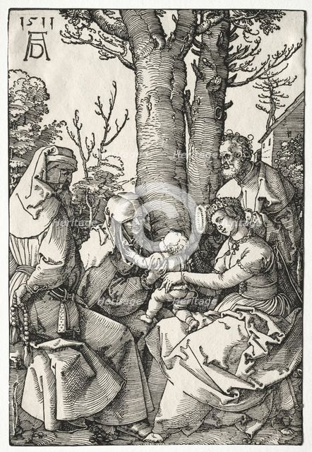 The Holy Family with Joachim and Anna, 1511. Creator: Albrecht Dürer (German, 1471-1528).