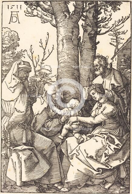 The Holy Family with Joachim and Anne under a Tree, 1511. Creator: Albrecht Durer.