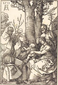 The Holy Family with Joachim and Anne under a Tree, 1511. Creator: Albrecht Durer