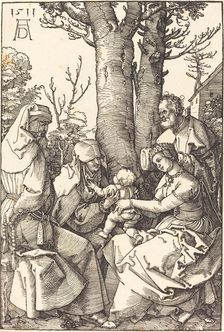 The Holy Family with Joachim and Anne under a Tree, 1511. Creator: Albrecht Durer