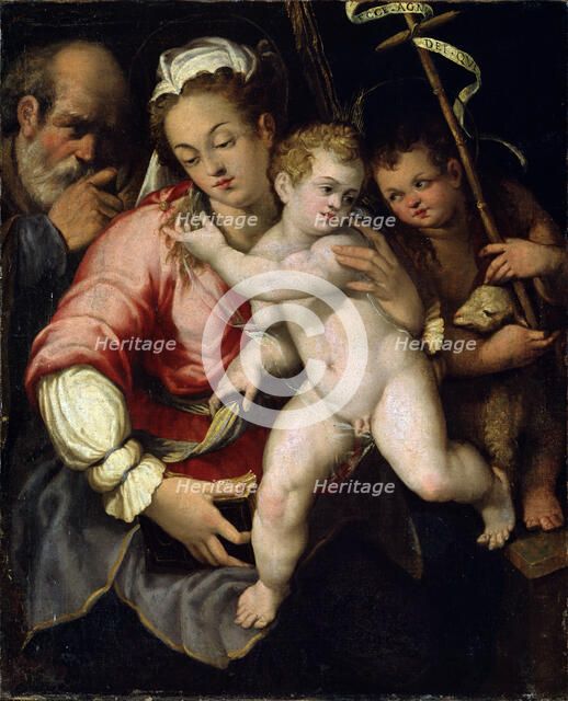 'The Holy Family with John the Baptist', 16th century.  Artist: Unknown Old Master