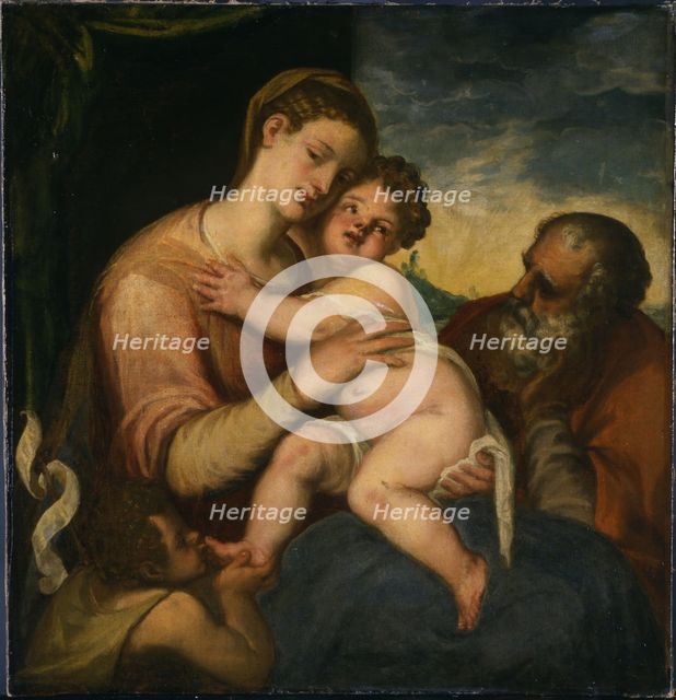 The Holy Family with John the Baptist.