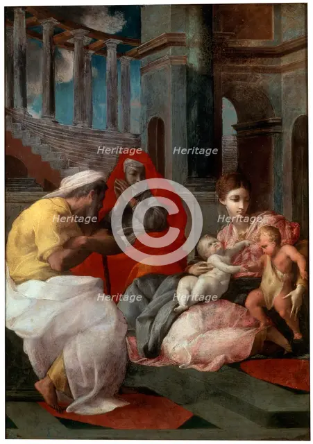 'The Holy Family with John the Baptist and Saint Elizabeth', 1541. Artist: Francesco Primaticcio