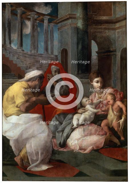 'The Holy Family with John the Baptist and Saint Elizabeth', 1541. Artist: Francesco Primaticcio