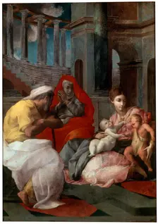 The Holy Family with John the Baptist and Saint Elizabeth 1541. Artist: Francesco Primaticcio
