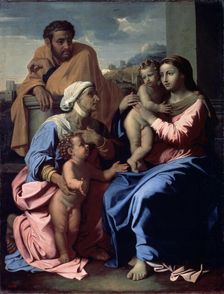 The Holy Family with John the Baptist and Saint Elizabeth 1644-1655. Artist: Nicolas Poussin