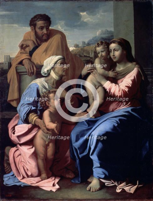 'The Holy Family with John the Baptist and Saint Elizabeth', 1644-1655.  Artist: Nicolas Poussin