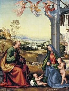 The Holy Family with John the Baptist. Artist: Bartolommeo, Fra (1472-1517)