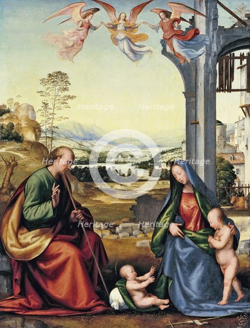 The Holy Family with John the Baptist. Artist: Bartolommeo, Fra (1472-1517)