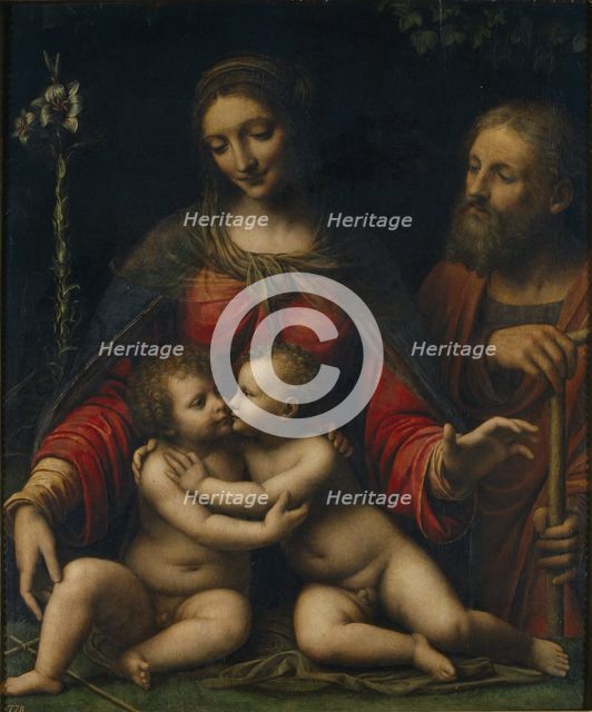 The Holy Family with John the Baptist. Artist: Luini, Bernardino (ca. 1480-1532)