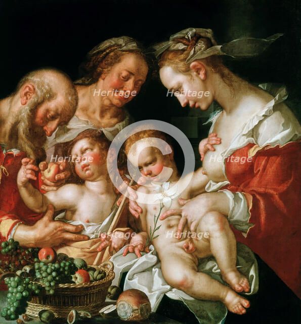 The Holy Family with John the Baptist, ca. 1600. Creator: Wtewael, Joachim (1566-1638).