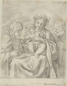 The Holy Family with Saint Clare, 1590-1600. Creator: Guido Reni