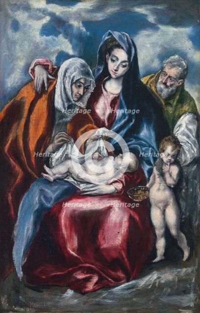 The Holy Family with Saint Anne and the Infant John the Baptist, c. 1595/1600. Creator: El Greco.