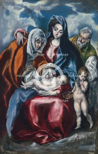 The Holy Family with Saint Anne and the Infant John the Baptist, c. 1595/1600. Creator: El Greco.