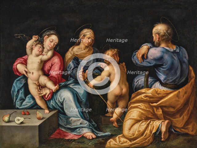 The Holy Family with Saint Anne and the Infant Saint John the Baptist, c1600. Creator: Creara (Creara de Fochegioli); Sante (1571-1630).