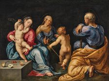 The Holy Family with Saint Anne and the Infant Saint John the Baptist, c1600. Creator: Creara (Creara de Fochegioli); Sante (1571-1630)