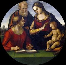 The Holy Family with Saint, c.1490-1495. Creator: Signorelli, Luca (ca 1441-1523)