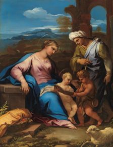 The Holy Family with Saint Elizabeth and the Infant Saint John, c1697. Creator: Luca Giordano