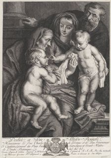 The Holy Family with Saint Elizabeth and the infant Saint John the Baptist, ca. 1615-75. Creator: Philippe Joseph Tassaert