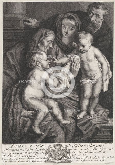 The Holy Family with Saint Elizabeth and the infant Saint John the Baptist, ca. 1615-75. Creator: Philippe Joseph Tassaert.