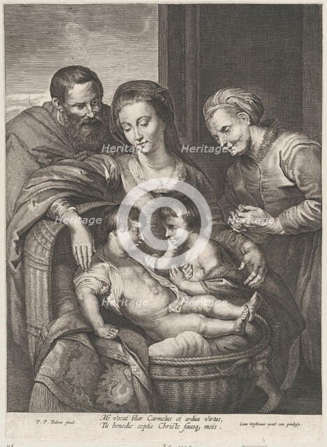 The Holy Family with Saint Elizabeth and the infant Saint John the Baptist, ca. 1615-75. Creator: Lucas Vorsterman.