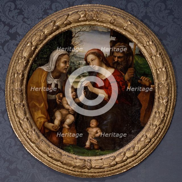 The Holy Family with Saint Elizabeth and the Infant Saint John the Baptist, c1525-1530. Creator: Sodoma.