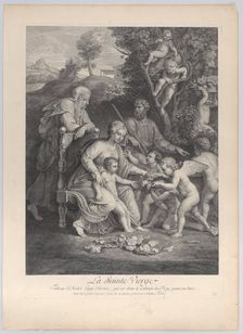 The Holy Family with Saint Elizabeth and angels, ca. 1729., ca. 1729. Creator: Nicolas Henri Tardieu