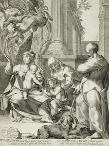 The Holy Family with Saint Elizabeth and Saint John the Baptist, 1593. Creator: Aegidius Sadeler II